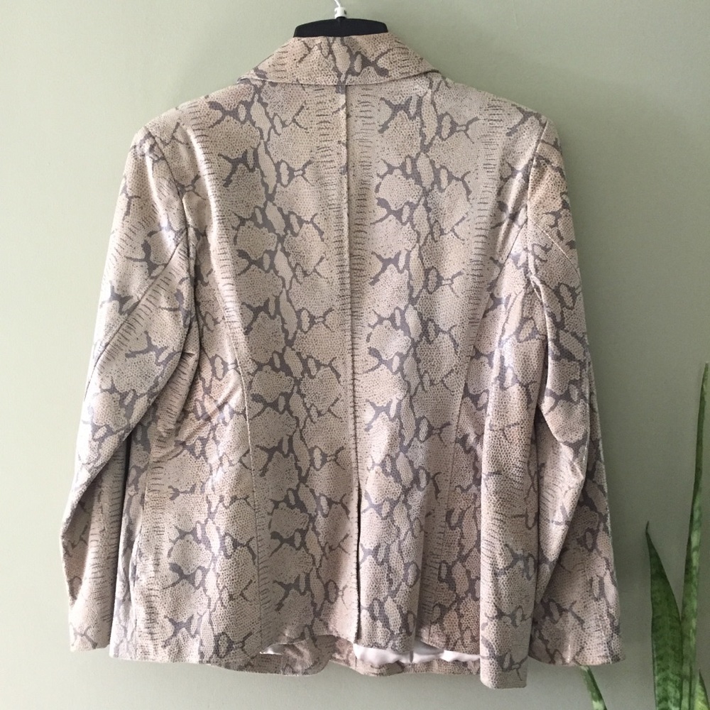 Genuine Leather Jacket Satin Snake Python Medium … - image 5
